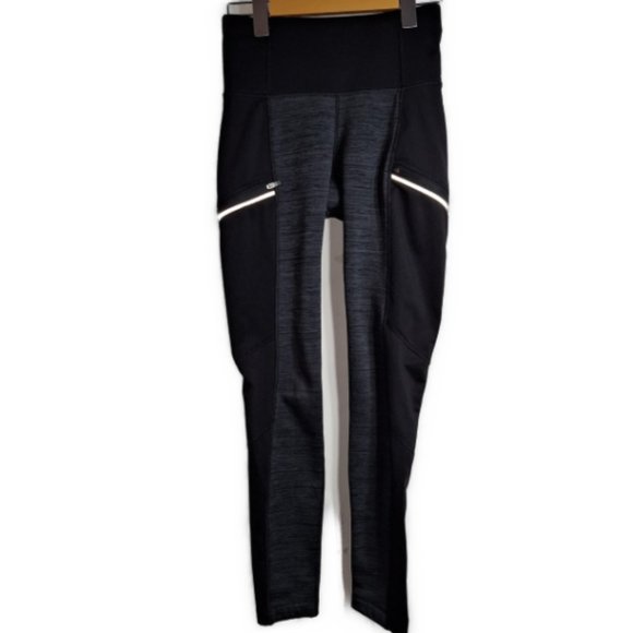 Athleta Fleece Lined Zip Pockets Ski Leggings Size XS - Picture 1 of 8